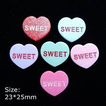 Heart Charms Pendants Resin flat back cabochon for jewelry making  bracelets necklace earrings Accessories 2024 - buy cheap