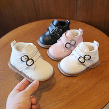 Zapatos de algodón para niños y niñas, botas de bebé, zapatos de suela suave para niños pequeños, botas cálidas de algodón de felpa, zapatos informales de princesa 2024 - compra barato