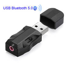 USB Bluetooth 5,0 адаптер Bluetooth передатчик приемник 3,5 мм стерео аудио звук музыка ключ для ТВ ПК наушники Колонки 2024 - купить недорого