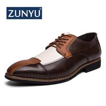 ZUNYU-zapatos de vestir de cuero para hombre, mocasines informales con cordones, de marca de lujo, 38-48 talla grande, 2020 2024 - compra barato