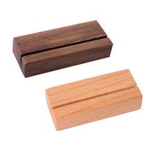 Wooden Numbers Photo Display Stand Business Card Holder Name Memo Clips Office Desk Organizer Dinner Party 2024 - buy cheap