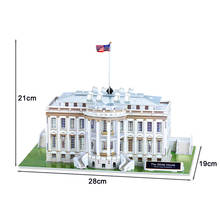 3d puzzle para crianças mundialmente famosas arquiteturas modernas palácio presidencial dos estados unidos casa branca modelo educação brinquedos 2024 - compre barato