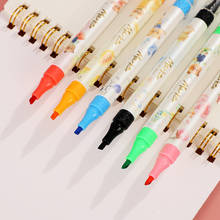 1pcs/Set 4in 1 New Colorful Cartoon Replaceable Marker Pen Journal pens brush pen Painting Stationery Supplies 2024 - buy cheap