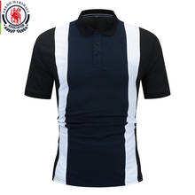 FREDD MARSHALL 2020 Summer New Short Sleeve Striped Casual Polo Shirt Men Patchwork 100% Cotton Slim Business Polo Shirts 539 2024 - buy cheap