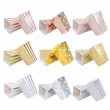 6/12pc Paper Popcorn Box Gold Stripe Boxes Candy Bags Gift Box Snack Favors for Kids Birthday Wedding Party Favors Decor Supplie 2024 - buy cheap