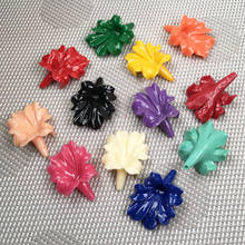 Enfeites em formato de flor de gravação coral sintético para amuletos para artesanato com joias e acessórios para colares 2024 - compre barato