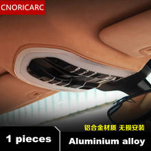 CNORICARC-moldura de lectura para techo de coche, cubierta de luz de decoración embellecedor para Porsche Panamera Cayenne Macan, aleación de aluminio 2024 - compra barato