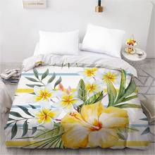 Funda nórdica 3D personalizada, edredón/colcha/funda de Manta, ropa de cama de matrimonio completa, Floral, microfibra, 140x200, 200x200 2024 - compra barato