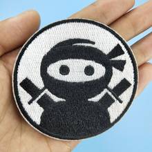 Cartoon Japan Ninja Ancient Warrior Japanese Spirit Sticker Embroidered Iron on Patches for Bag Clothing DIY Applique 2024 - buy cheap