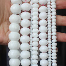 Faceted white porcelain agates Rondelle beads ,DIY Jewelry Making ! We provide mixed wholesale for all items ! 2024 - buy cheap