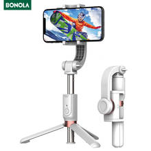 Bonola Anti-Shake Gimbal Selfie Stick for Xiaomi 11 /iPhone 12 11/Smartphone Gimbal Tripod Stabilizer Foldabel Selfie Stick 2024 - buy cheap