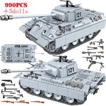 Military German Panther Tank 121 Tiger 131 Heavy Building Blocks WW2 Soldier Army Figures Weapons Bricks Toys Gift For Children 2024 - buy cheap