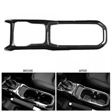 Gear Shift Panel Frame Cover Trim Decor Fit for Jeep Wrangler JL 2018 Car Sticker Carbon Fiber Style Decoration Accessory 2024 - buy cheap