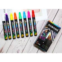 8 Colors Highlighter Fluorescent Liquid Chalk Marker Neon Pen For LED Writing Board Blackboard Glass Painting Graffiti Office 2024 - buy cheap