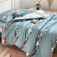 3 Piecs Children Bedding Set Duvet Cover 150x200cm Bed Sheet Pillowcase 100% Cotton Cars Printed All Seasons Baby Bedding Set 2024 - buy cheap