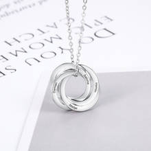 Personalized Circles Pendant Necklace with 4 Names Customized Stainless Steel Engraved Necklace Gifts for Mother (NE103290) 2024 - buy cheap
