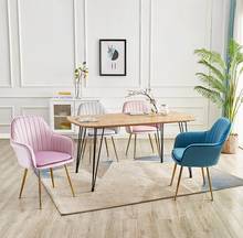 Nordic ins-cadeira de mesa vermelha para maquiagem, cadeira de mesa ou jantar, luxuosa, simples, para casa, café, assento para unhas 2024 - compre barato