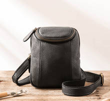 Casual Men's Chest Bag Messenger Bag Retro Mobile Phone Bag Leather Belt Bag Mini Shoulder Small Pouch Leather Small Men Vintage 2024 - buy cheap