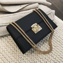 Elegant Female Small Square Bag 2019 Fashion New Quality PU Leather Women's Designer Handbag Lock Chain Shoulder Messenger bags 2024 - buy cheap