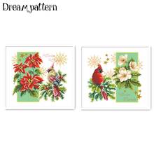 Winter Wishes cross stitch kit flowers 18ct 14ct 11ct cotton silk thread white fabric embroidery DIY handmade needlework 2024 - buy cheap