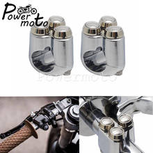 Universal 1" 7/8" Handlebar Control Switch Aluminum Retro 3-Button Motorcycle Mount Switches For Harley Honda Yamaha Cafe Racer 2024 - buy cheap