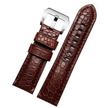 Correa de reloj de piel de cocodrilo para relojes de pulsera correa de reloj de cuero genuino suave 22mm24mm26mm marrón negro PAM616 305 441 2024 - compra barato
