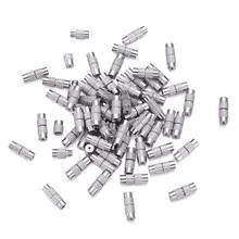 100pcs Platinum Column Brass Screw Clasps Jewelry Findings for Jewelry Making DIY ,12x4mm, Hole: 1mm 2024 - buy cheap
