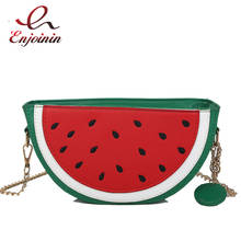 Cute Watermelon Lemon Shape Crossbody Bag Shoulder Chain Bag Girl's Purses and Handbag Women Casual Clutch Bag Cartoon Fruit Bag 2024 - buy cheap