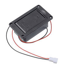 NEW-Active Bass Guitar Pickup 9V Battery Boxs/Holder/Case/Compartment Cover With Metal Contacts Spring And 2 Pin Plug with Cable 2024 - buy cheap