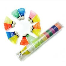 Bola de badminton com várias cores, estojo de 12 peças com bolas de plástico para crianças 2024 - compre barato