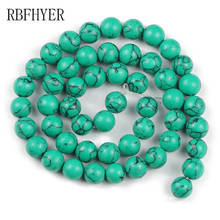 Synthesis Green Turquoises Stone Beads Round Loose Spacer Beads 15inches 6/8/10/12mm For Jewelry Making DIY Bracelets Necklace 2024 - buy cheap