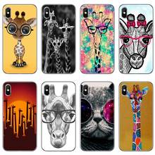 Очки Cat жирафа аксессуары чехол для телефона для iPhone 11 Pro XS Max XR X, 8, 7, 6, 6S, Plus, 5, 5S SE 4S 4 iPod Touch 5 6 2024 - купить недорого