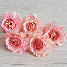 Wedfavor 50 pçs 5cm artificial pequeno tecido rosas cabeças de seda peônia flores para grinalda de cabelo corsage vestuário decoração de casamento 2024 - compre barato