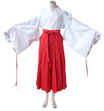 Anime Inuyasha Cosplay Kikyo High Quality Kimono Set Cos Halloween Party Costume For Men/Women 2024 - buy cheap