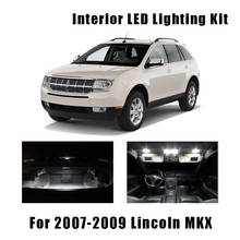 Canbus acessórios para carro, kit de pacote de lâmpadas led brancas interiores para lincoln mkx 2007 2008 2009, luz de teto com mapa, lâmpada de licença, com 10 peças 2024 - compre barato