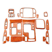 Peach madeira grão traço capa guarnição kit para toyota land cruiser lc100 em 4500 4700 1998-2002 painel do carro moldando tira adesivo 2024 - compre barato