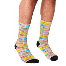 Funny Men's socks Drug Label Anaesthesia pattern Printed hip hop Men Happy Socks cute boys street style Crazy Socks for men 2024 - buy cheap
