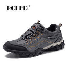 Suede Leather Men Shoes Waterproof Fashion Male Outdoor High Quality Lace-Up Hiking Casual Shoes Men 2024 - buy cheap