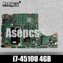 Asepcs tp500la/tp500ln placa-mãe do portátil para For Asus tp500la tp500ln tp500l tp500 teste original mainboard 4 grama I7-4510U 2024 - compre barato