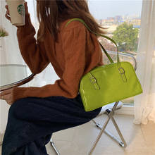 Green PU Leather Shoulder Bag for Women Large Capacity Ladies Purse Handbag Vintage Design Ladies Small Daily Tote Underarm Bags 2024 - buy cheap