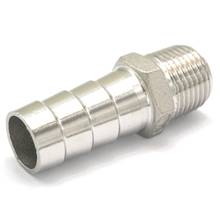 1/2" BSPT Male x 19mm Hose Barbed 304 Stainless Steel Pipe Fitting Hose tail Connector 230 PSI 2024 - buy cheap