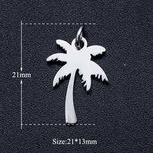 5pcs/lot 316L Stainless Steel Palm Tree DIY Charm Pendant Wholesale AAAAA Quality Factory Direct Selling Never Tarnish 2024 - buy cheap