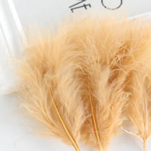 10-16cm/20pcs,Craft golden goose feather, Real feather for wedding party performance decoration, DIY accessories,Easter decor 2024 - buy cheap