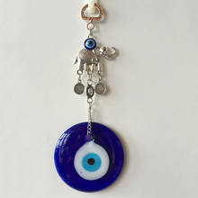 Colgante de pared de elefante turco, amuleto azul, Ojo de cristal, decoración del hogar 2024 - compra barato