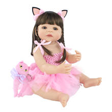 55cm Full Silicone Reborn Girl Doll Newborn Princess Toddler Alive Babies Bebe Classic Boneca Bathe Shower Toy 2024 - buy cheap