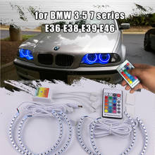 Тюнинг «ангельские глазки» для BMW 3, 5, 7 серии, E36, E38, E39, E46, RGB светодиодный гало DRL, автомобильные фары, аксессуары для модернизации 2024 - купить недорого