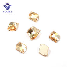 YANRUO-sombra dorada de cristal cósmico, piedras para coser diamantes de imitación para coser ropa, 3265 2024 - compra barato