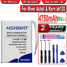 HSABAT-Batería de polímero de litio recargable para iRiver Astell y Kern ak120 II 2 Gen Player, paquete de acumulador de repuesto, 4750mAh 2024 - compra barato