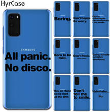 Силиконовый чехол для Samsung Galaxy S10, S20 Plus Ultra 5G, S10E, S9 Plus, Note 10 Pro Lite, с надписью «All panic No disco» на английском языке 2024 - купить недорого