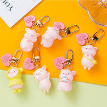 Chaveiros de carro com pingente de porquinho, chaveiros fofos para meninas decoração para airpods samsung galaxy buds 2024 - compre barato